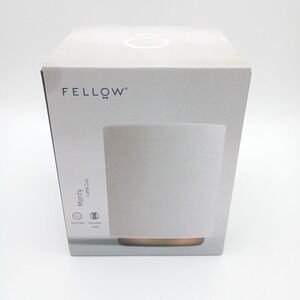 Fellow Monty Milk Art Cup - Double Wall Ceramic Latte Mug Matte White and Copper